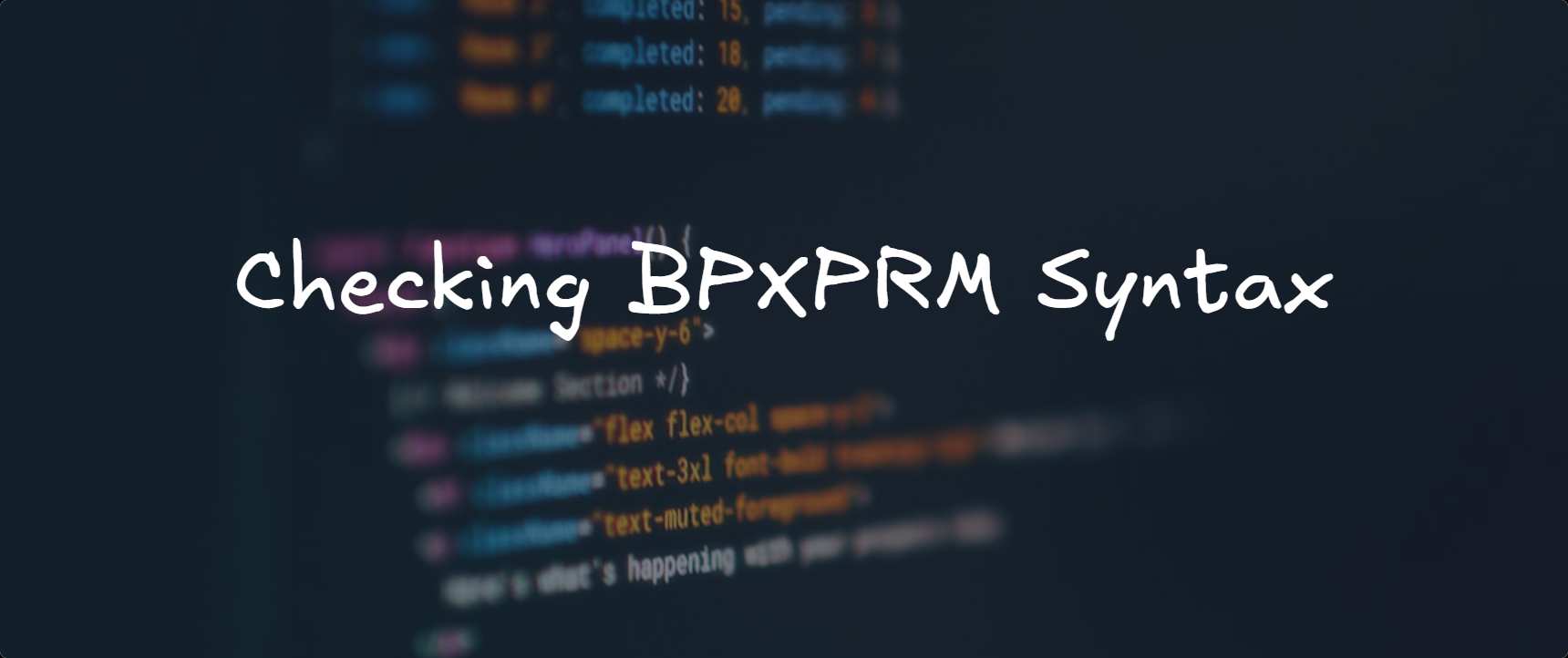 Syntax check command SETOMVS